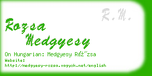 rozsa medgyesy business card